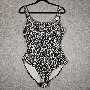 Swimsuits For All Black‎ White Animal Print One Piece Swimsuit Beach Vacation 16